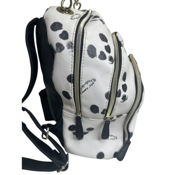 Betsey Johnson Cute Panda Print Backpack With Chain Accent Black & White - Picture 5 of 16